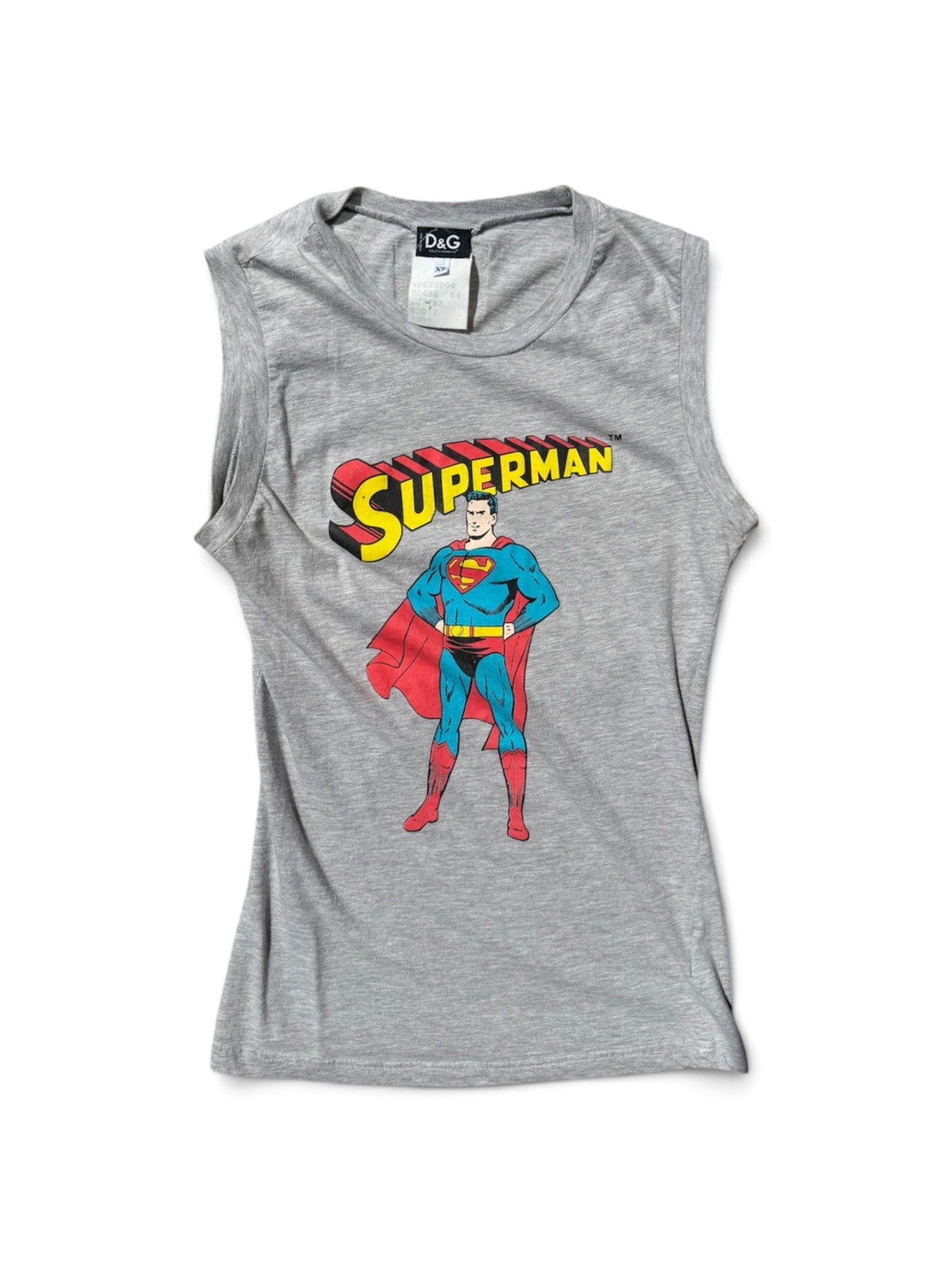 D&G Dolce & Gabbana Superman Graphic Sleeveless Tank Top