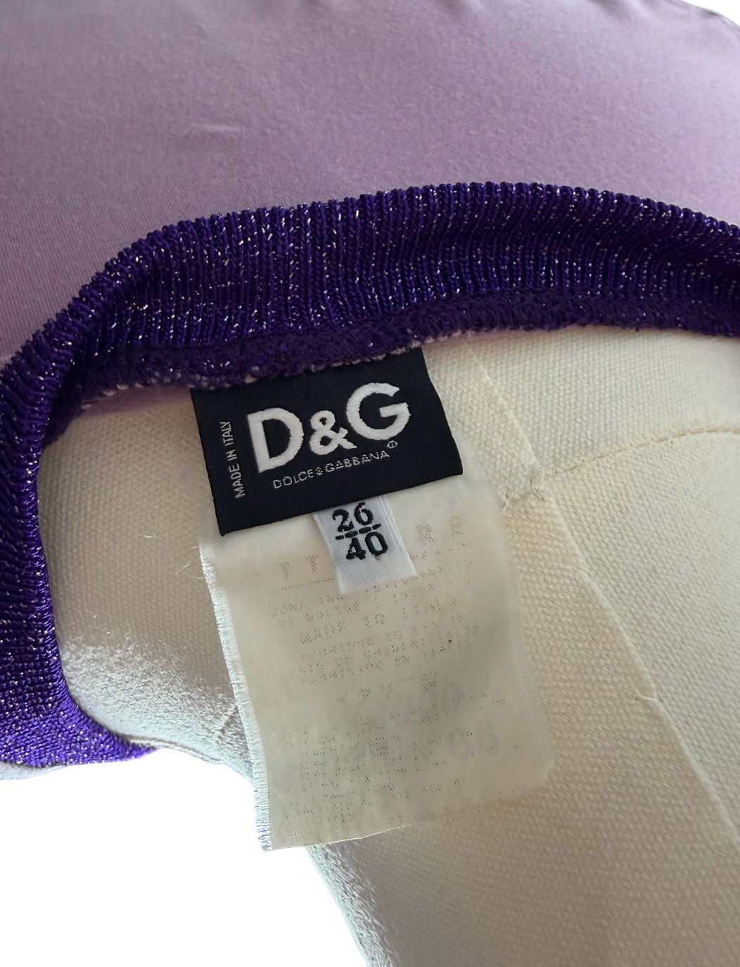 D&G Lilac Metallic Trim Sequin 54 T-Shirt