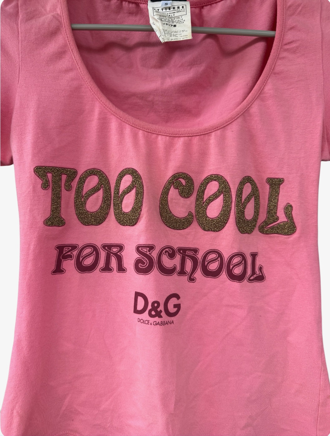 D&G Pink 'Too Cool For School' T Shirt