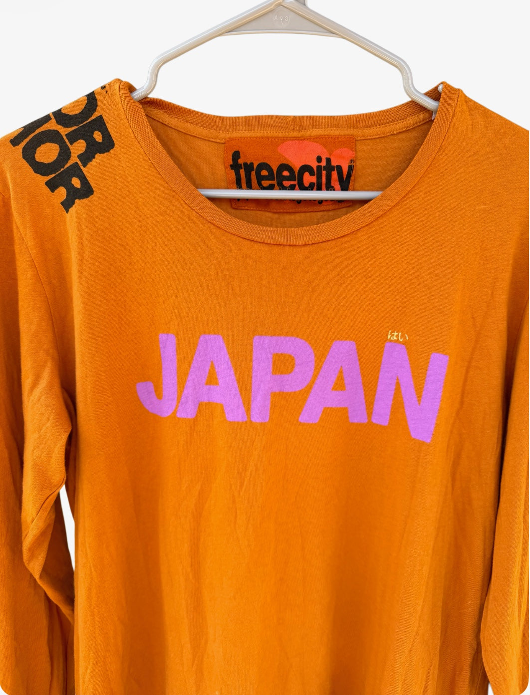 Free City Orange Japan Graphic Long Sleeve T-Shirt