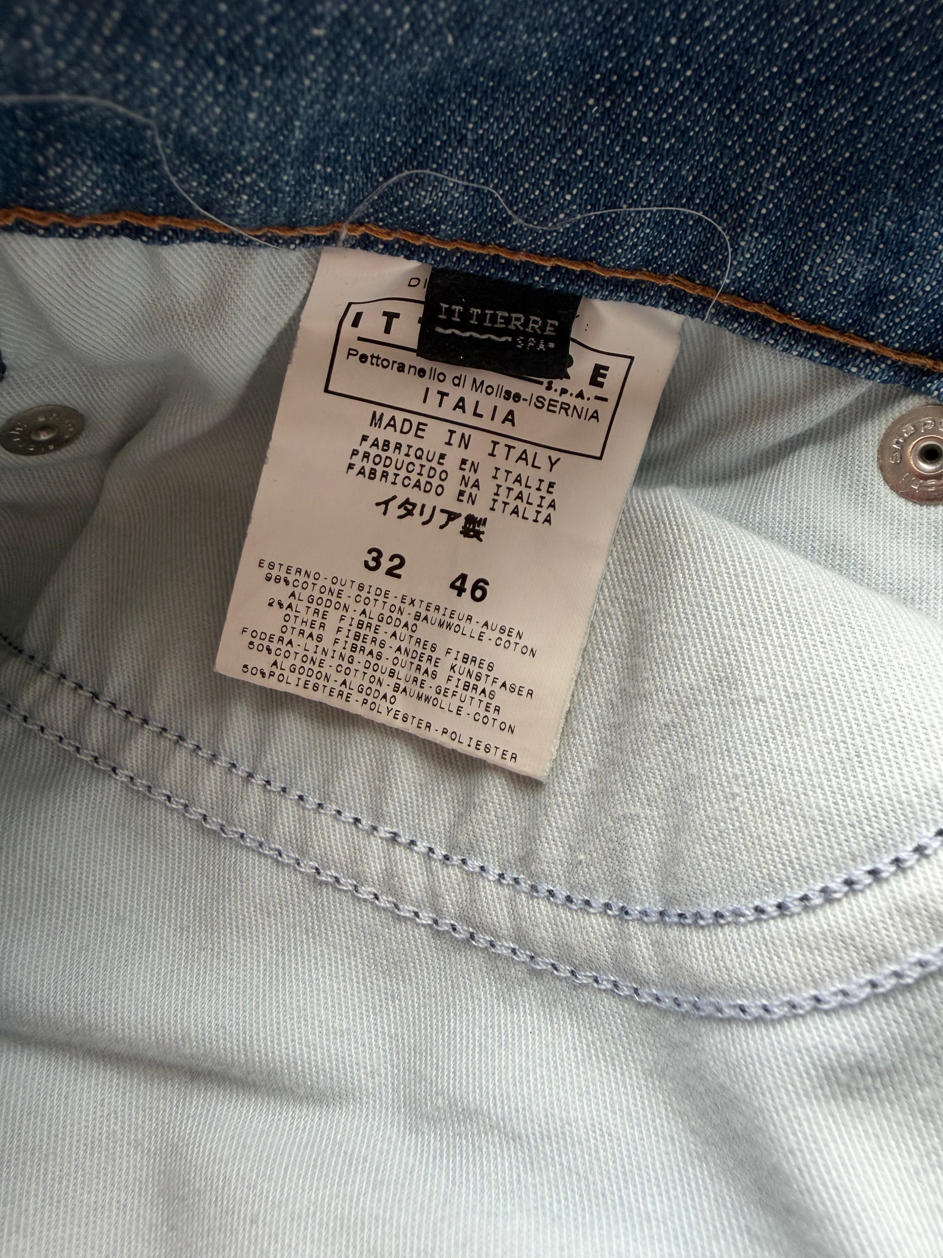 D&G Gold Sequin Patch Light Wash Jeans 32