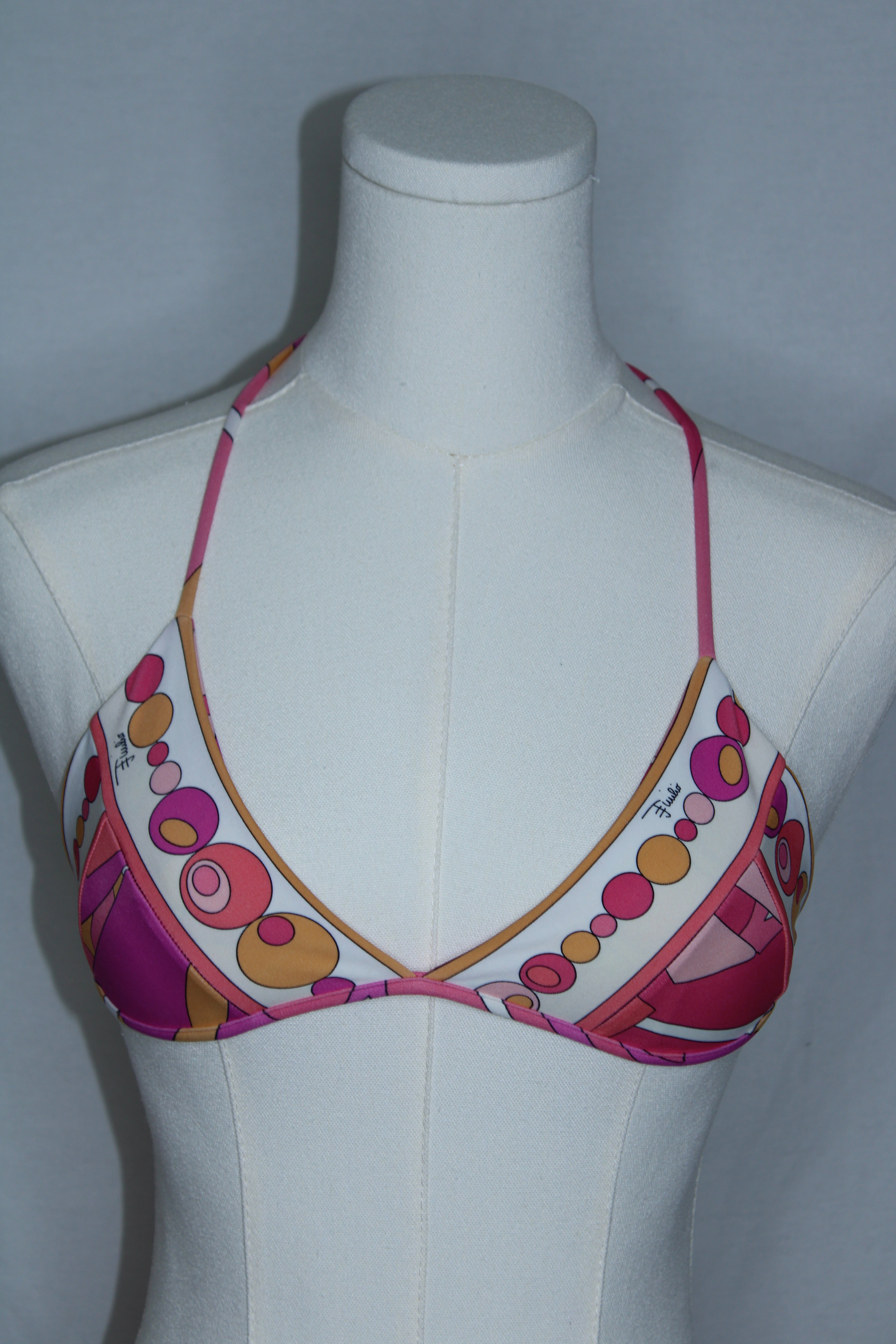 Emilio Pucci Pink Graphic Bikini Set