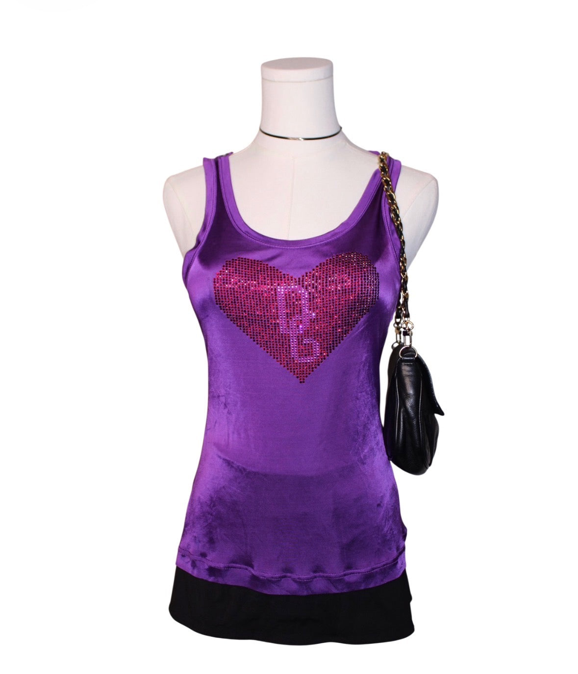 D&G Embellished Purple Tank Top