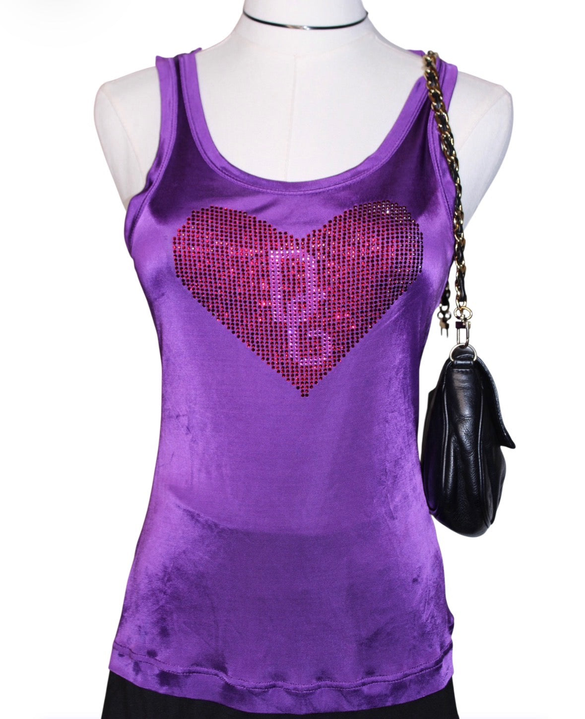 D&G Embellished Purple Tank Top