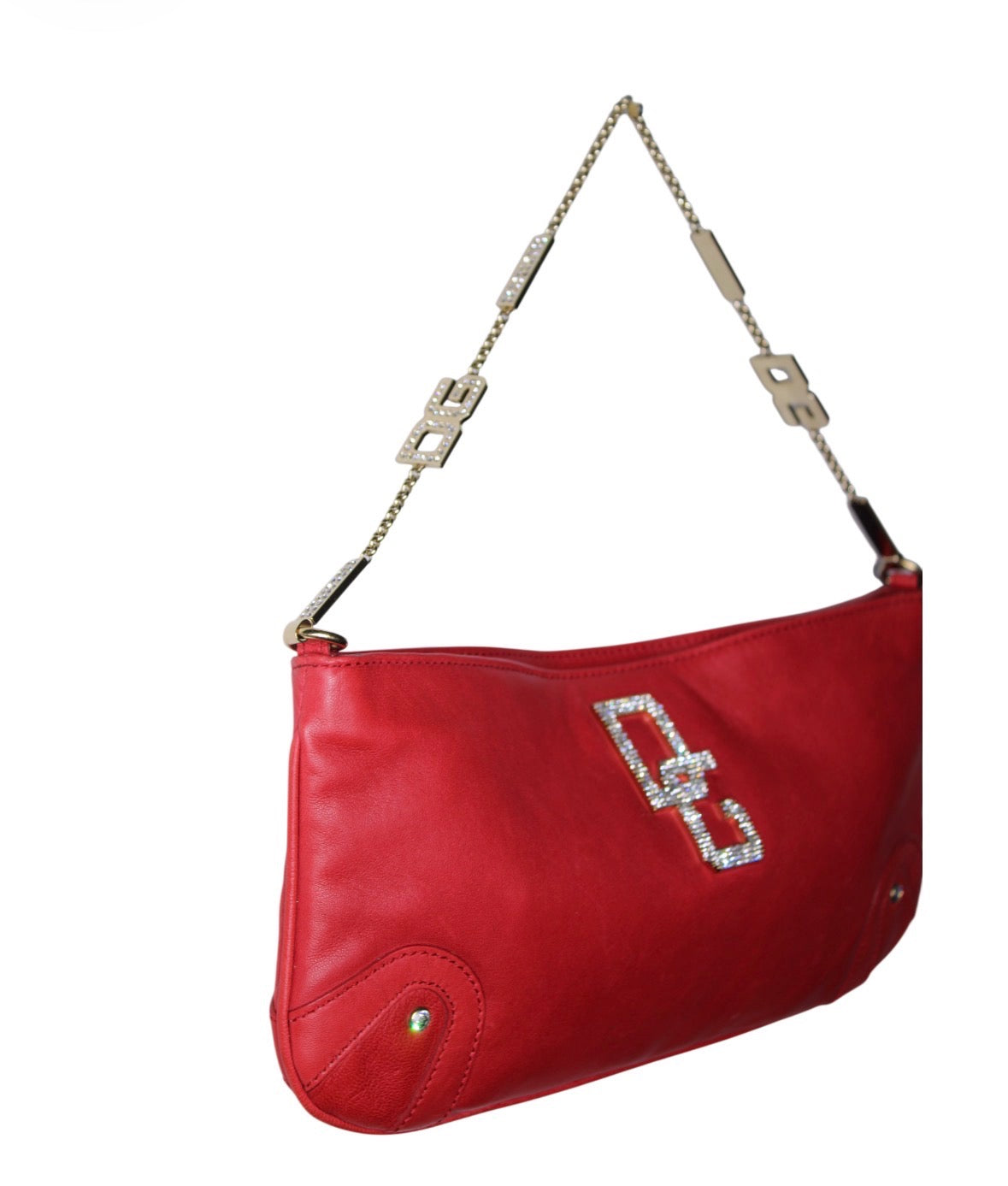 D&G Red Rhinestone Shoulder Bag