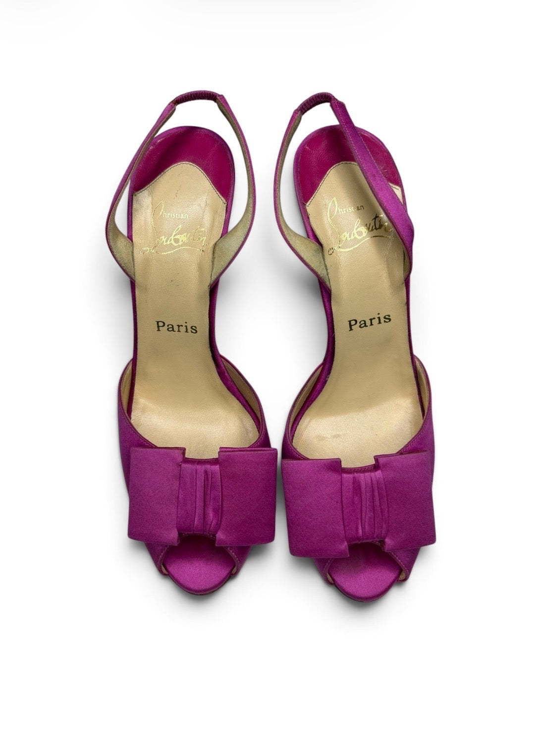 Christian Louboutin Fuschia Bow Red Bottoms