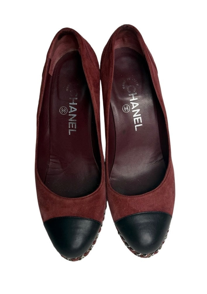 Chanel Maroon Heels