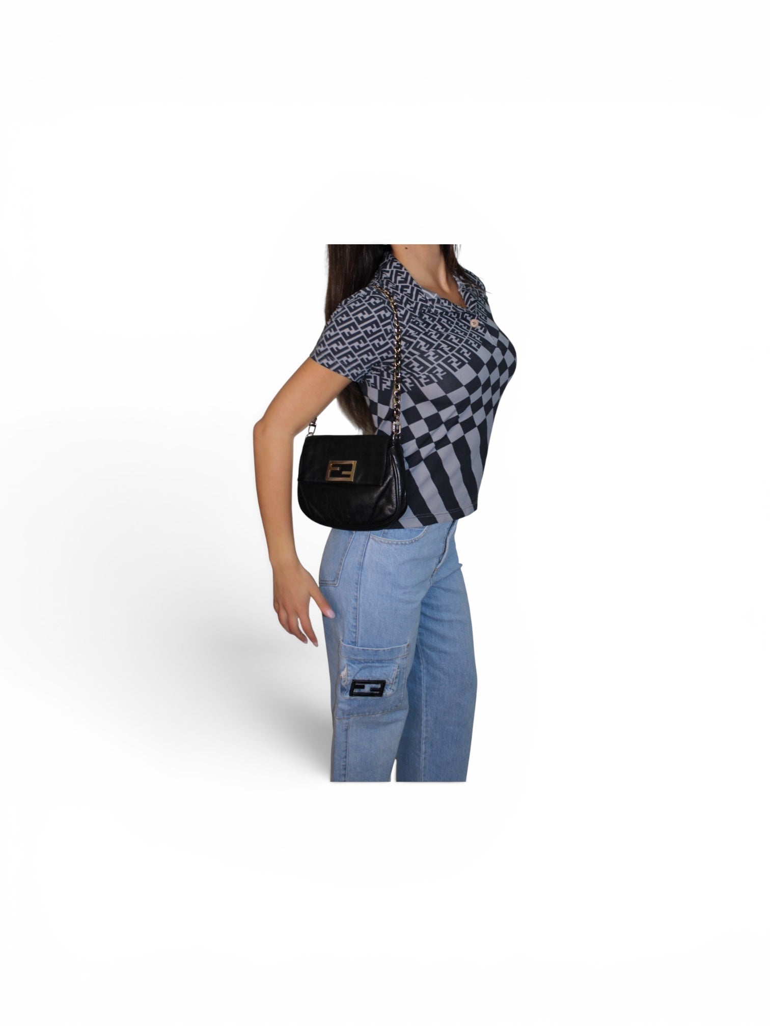Fendi Vintage Zucca Monogram Polo Shirt