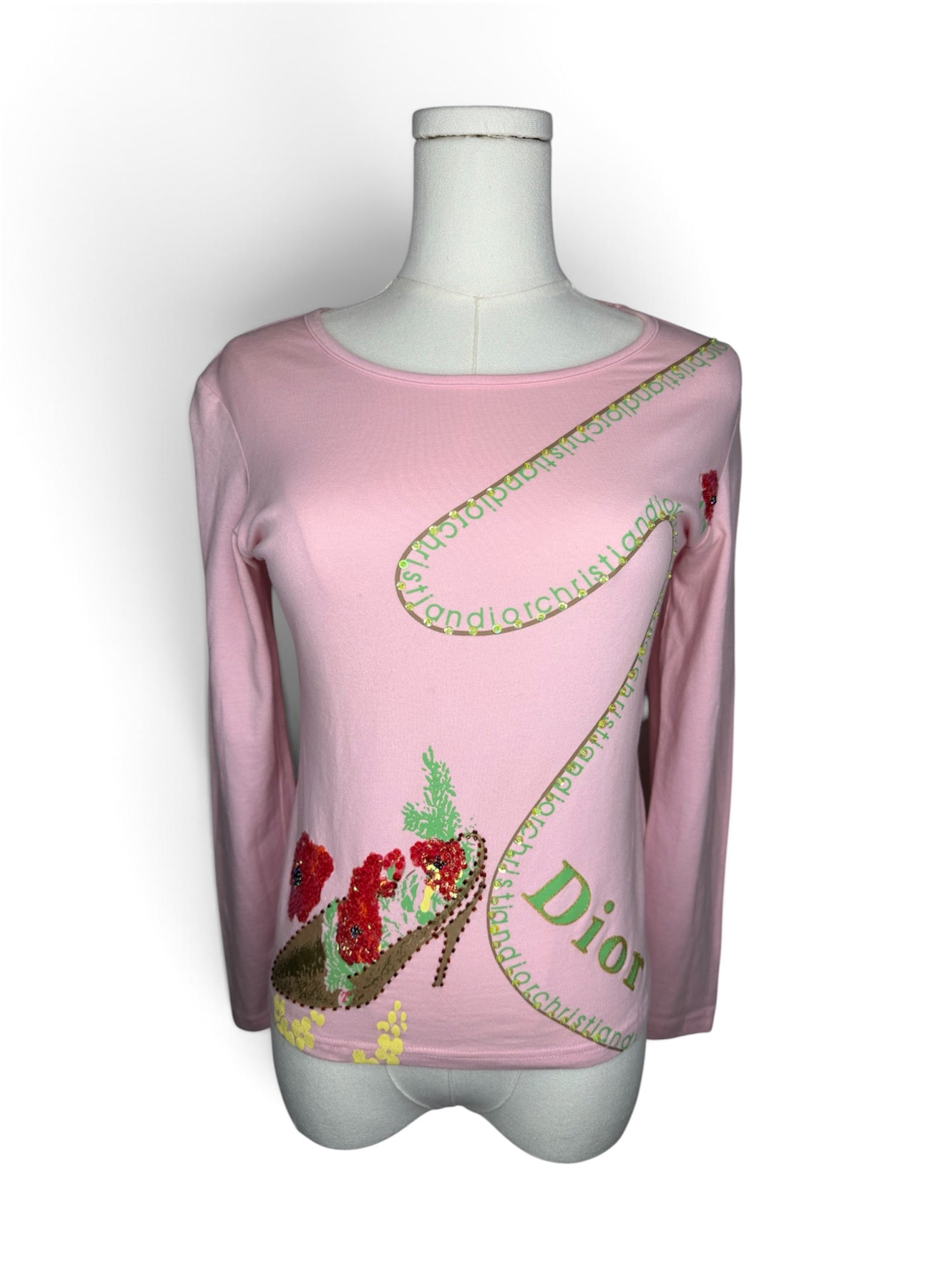 Dior Pink Embellished Long Sleeve