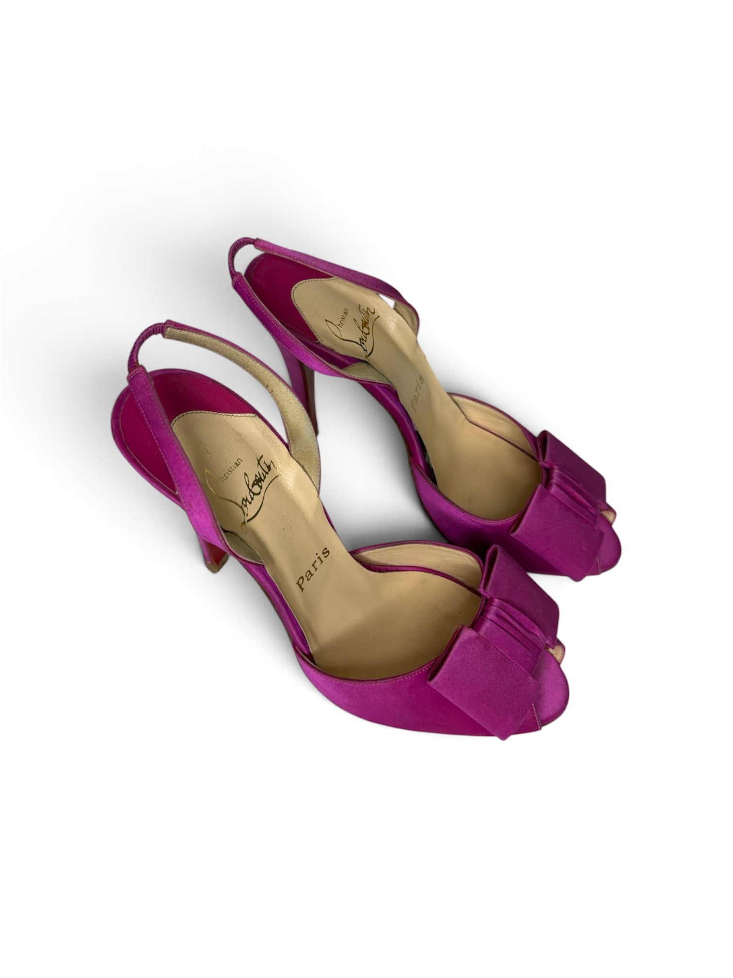 Christian Louboutin Fuschia Bow Red Bottoms