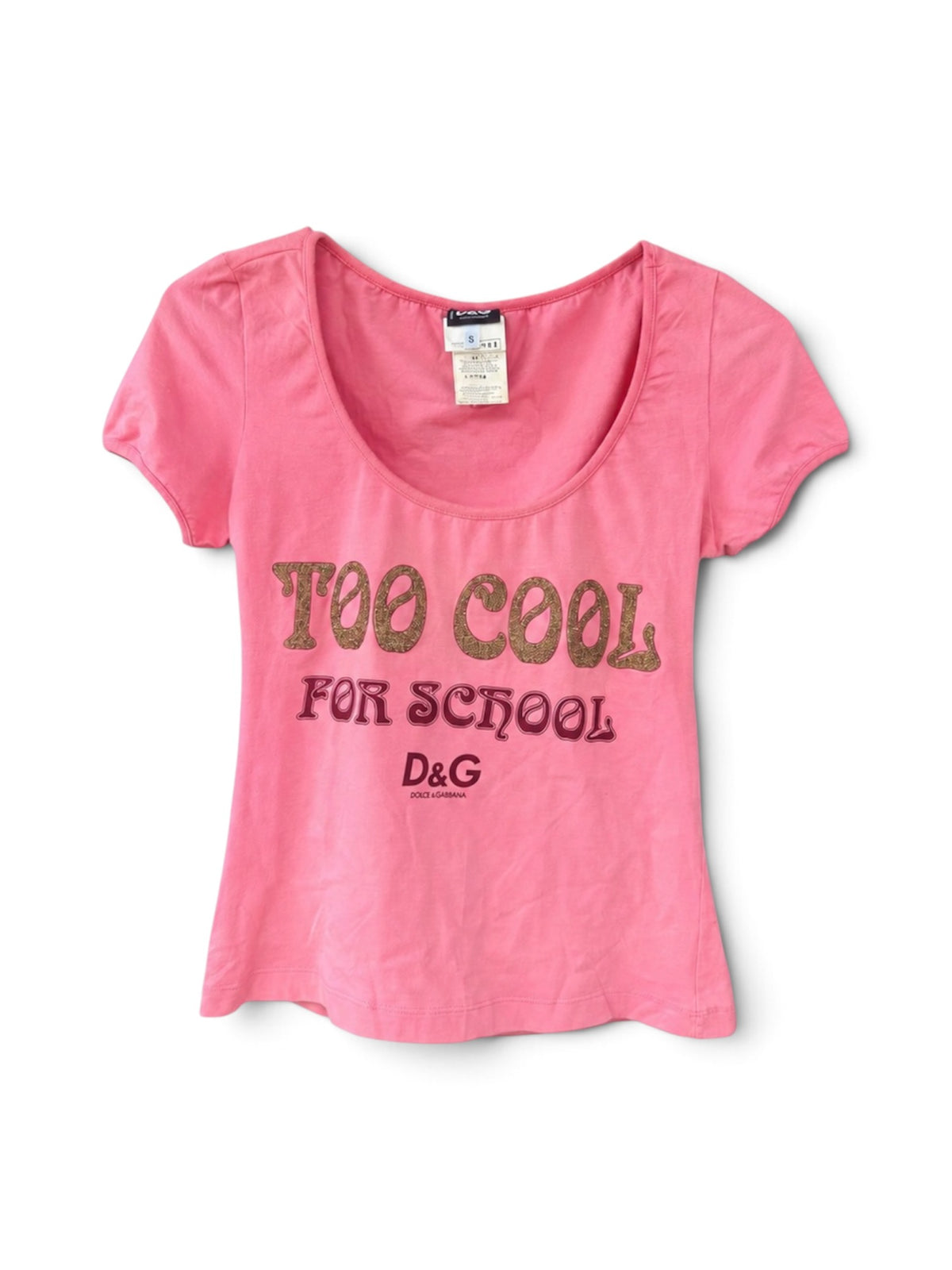 D&G Pink 'Too Cool For School' T Shirt