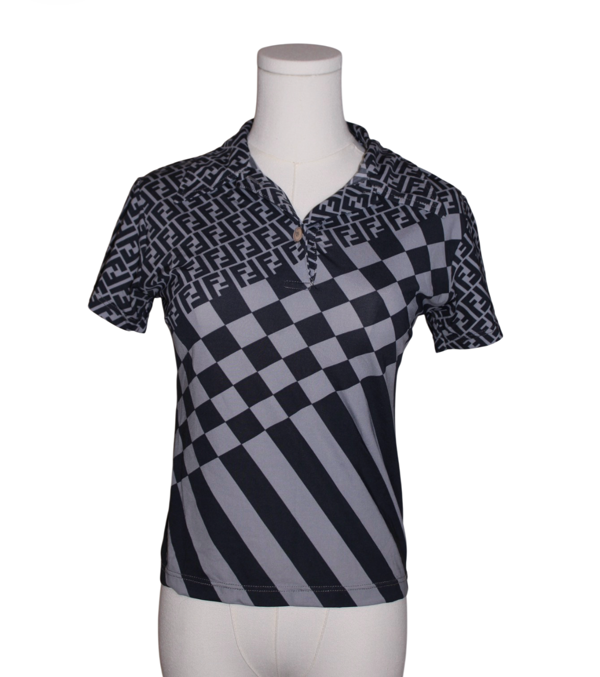 Fendi Vintage Zucca Monogram Polo Shirt