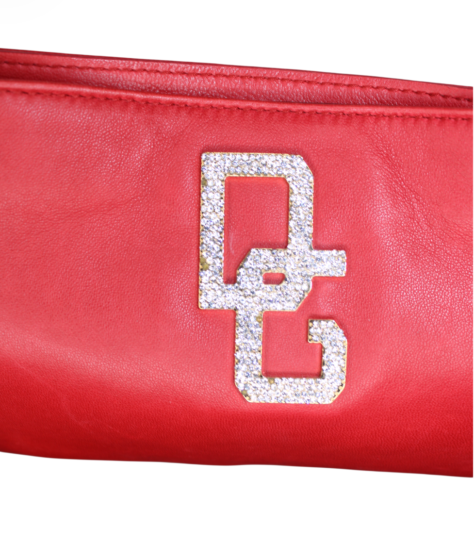 D&G Red Rhinestone Shoulder Bag