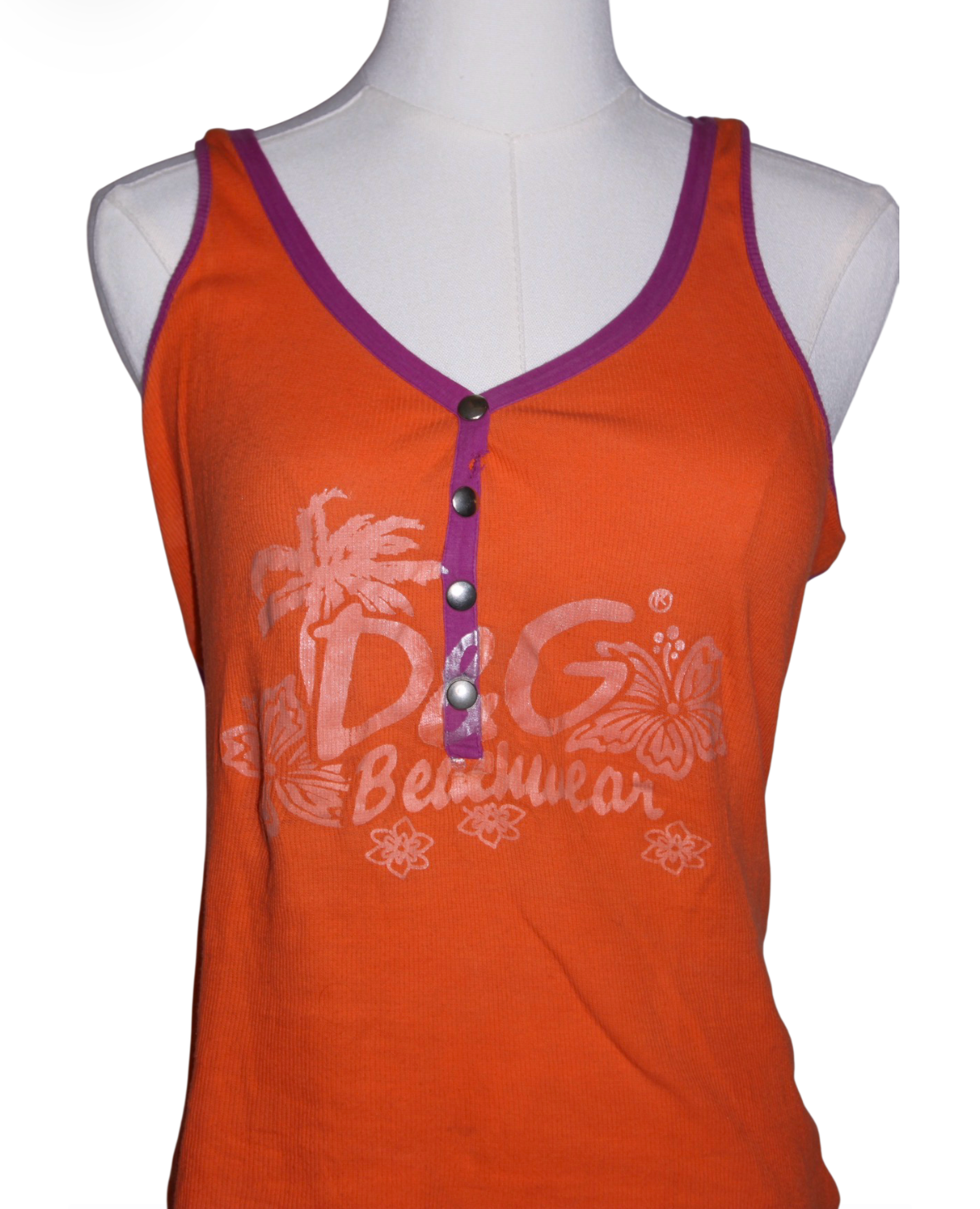 D&G Orange Beachwear Tank Top