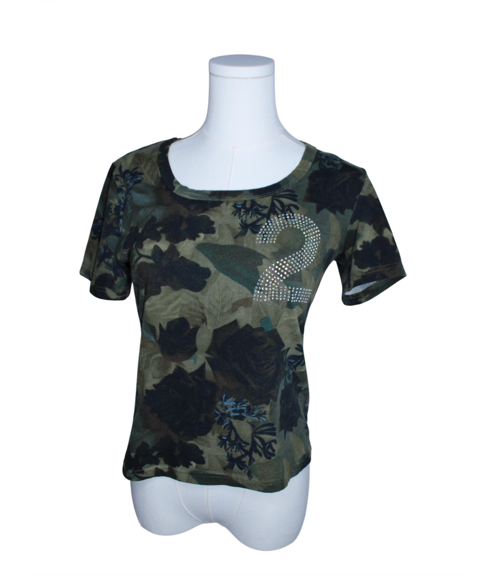 Dior 2 Bedazzled Camo Tee