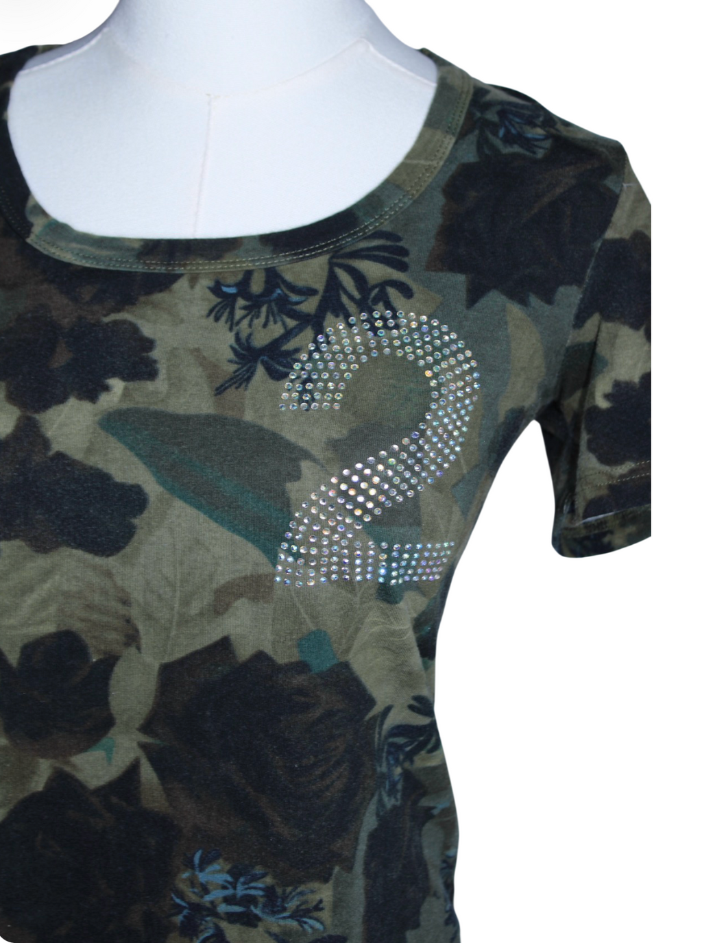 Dior 2 Bedazzled Camo Tee