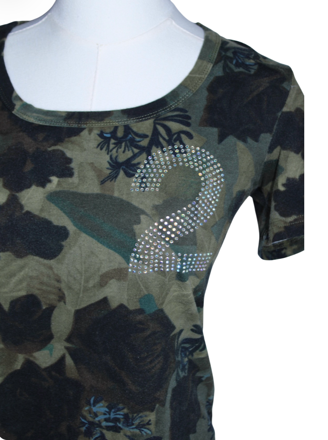 Dior 2 Bedazzled Camo Tee