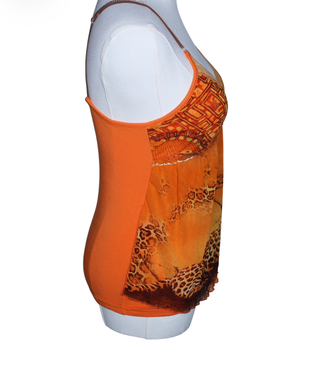 Orange Leopard Top