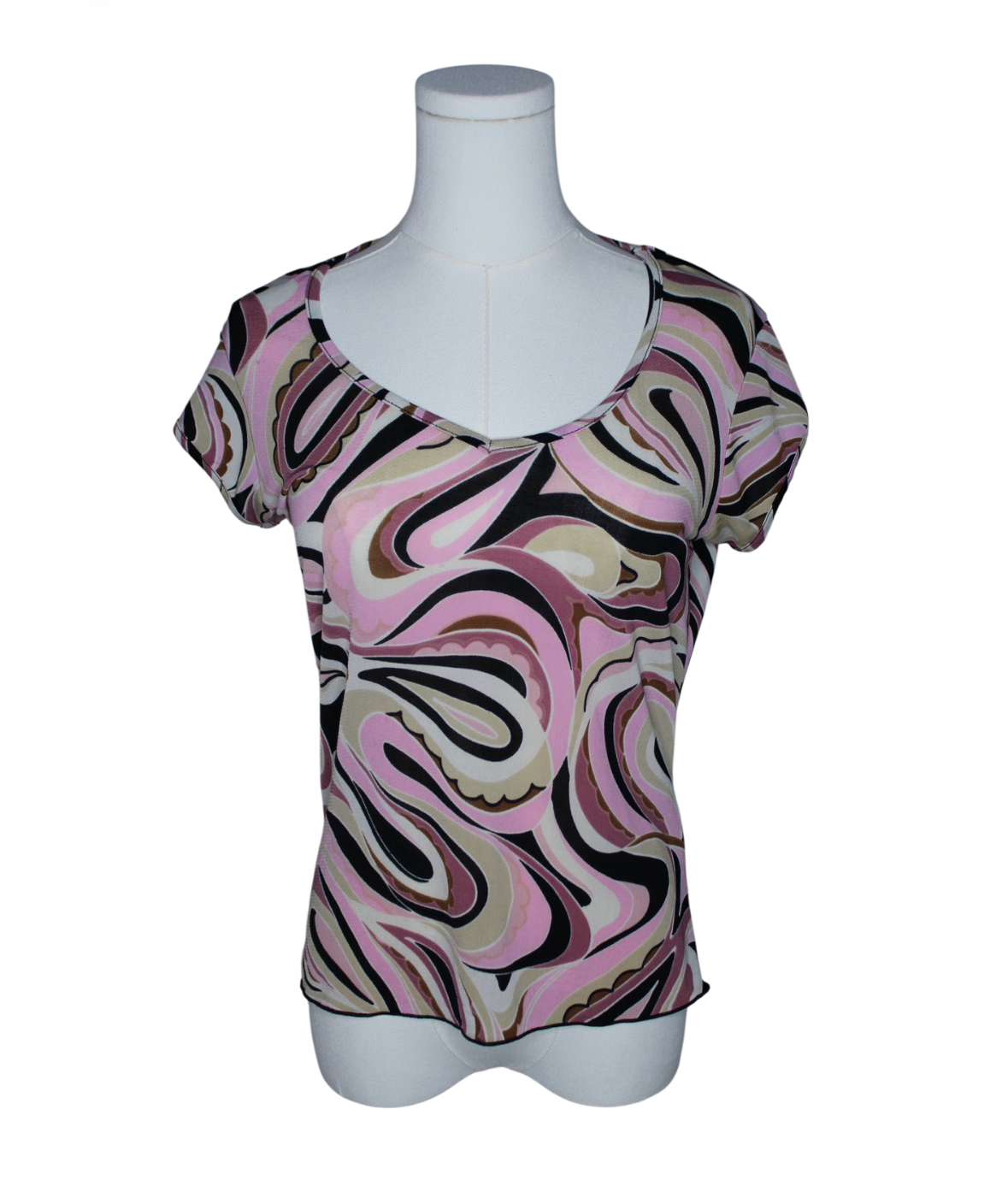 Pink Retro Swirl Tee