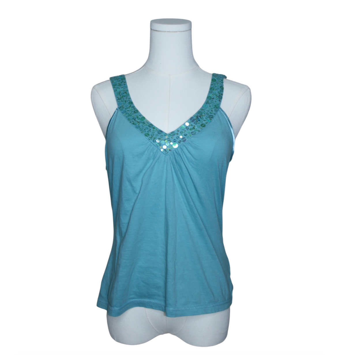 Y2K Turquoise Embellished Top