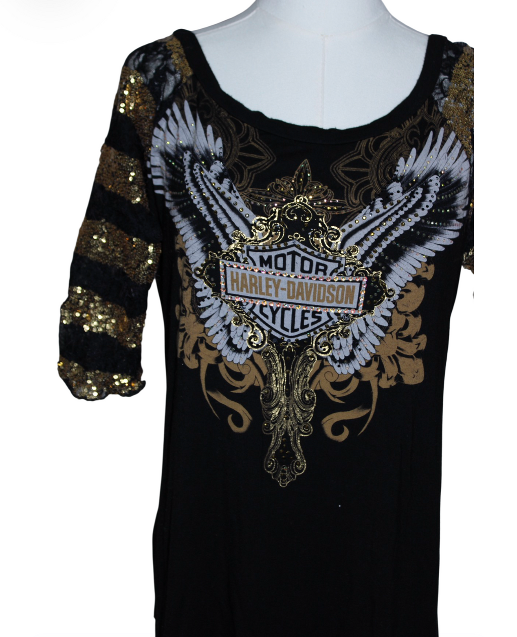 Harley Gold Sequin Quartersleeve