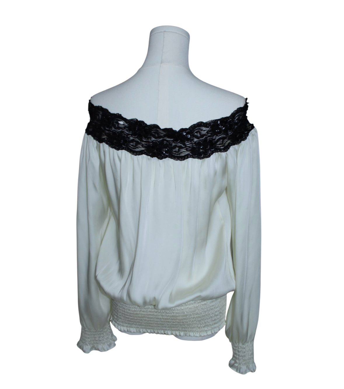 Ivory Lace Off-Shoulder Blouse