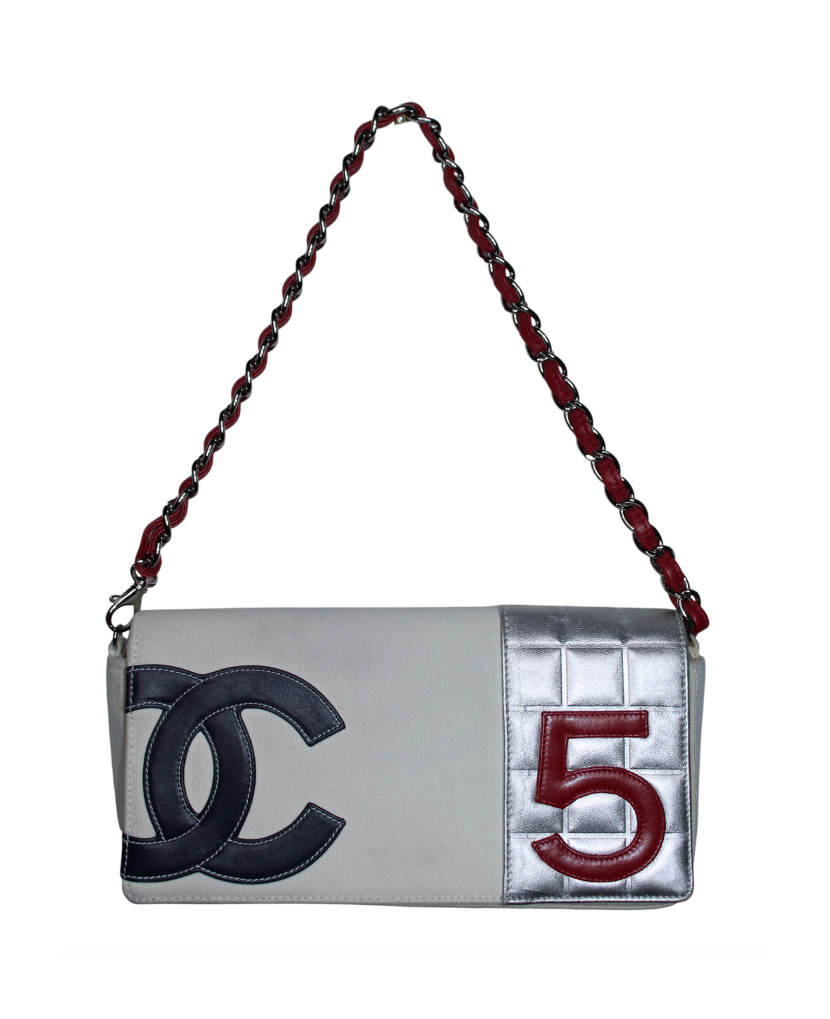 Chanel No. 5 Logo Canvas Shoulder Bag