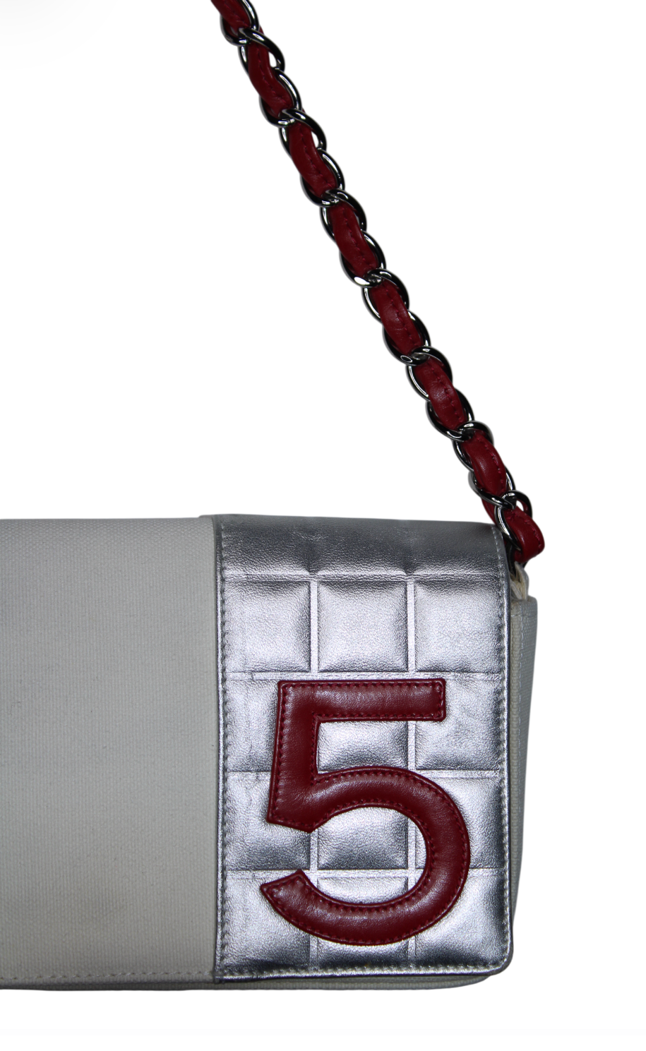 Chanel No. 5 Logo Canvas Shoulder Bag