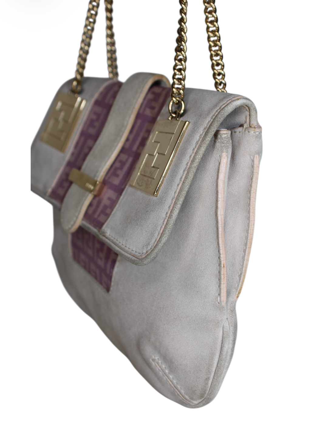 Fendi FF Zucchino Canvas Shoulder Bag