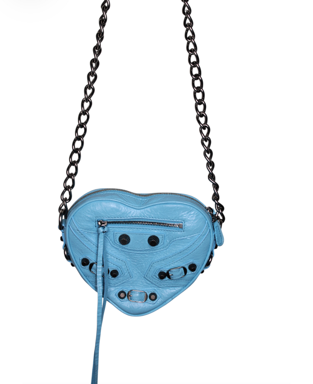 Balenciaga Blue Le Cagole Heart Bag