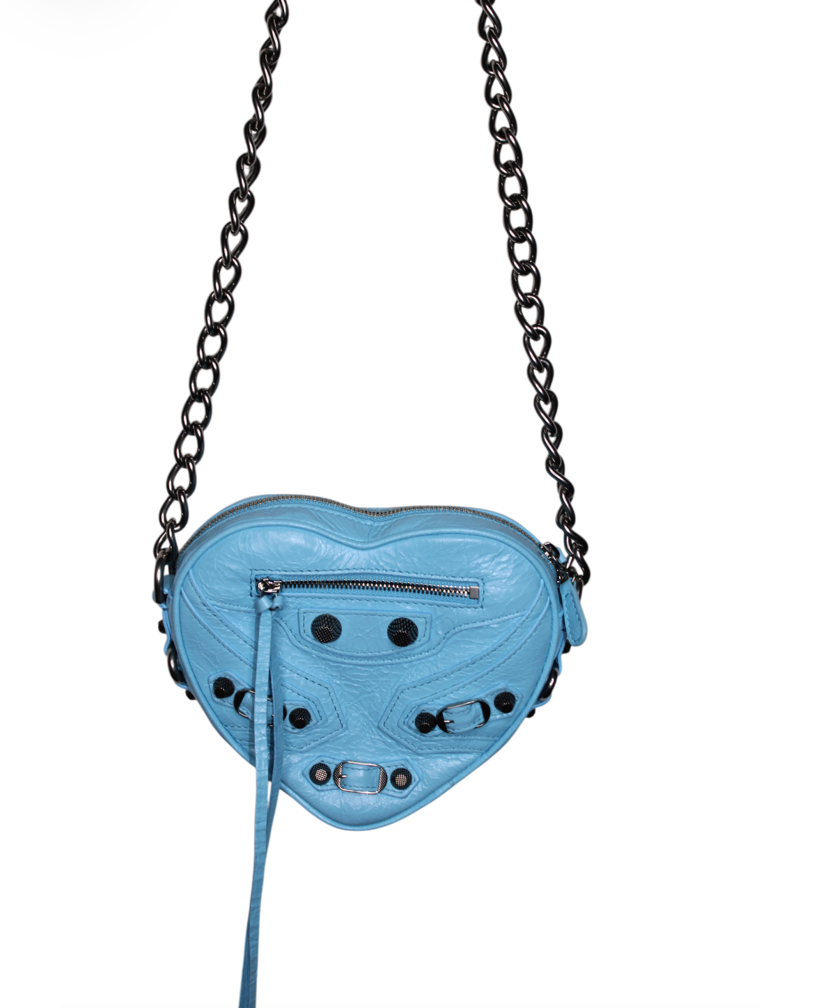 Balenciaga Blue Le Cagole Heart Bag