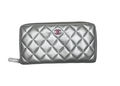 Chanel Neon Pink and Silver Continental Wallet