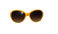 Chanel Yellow Interlocking CC Logo Cat-Eye Sunglasses
