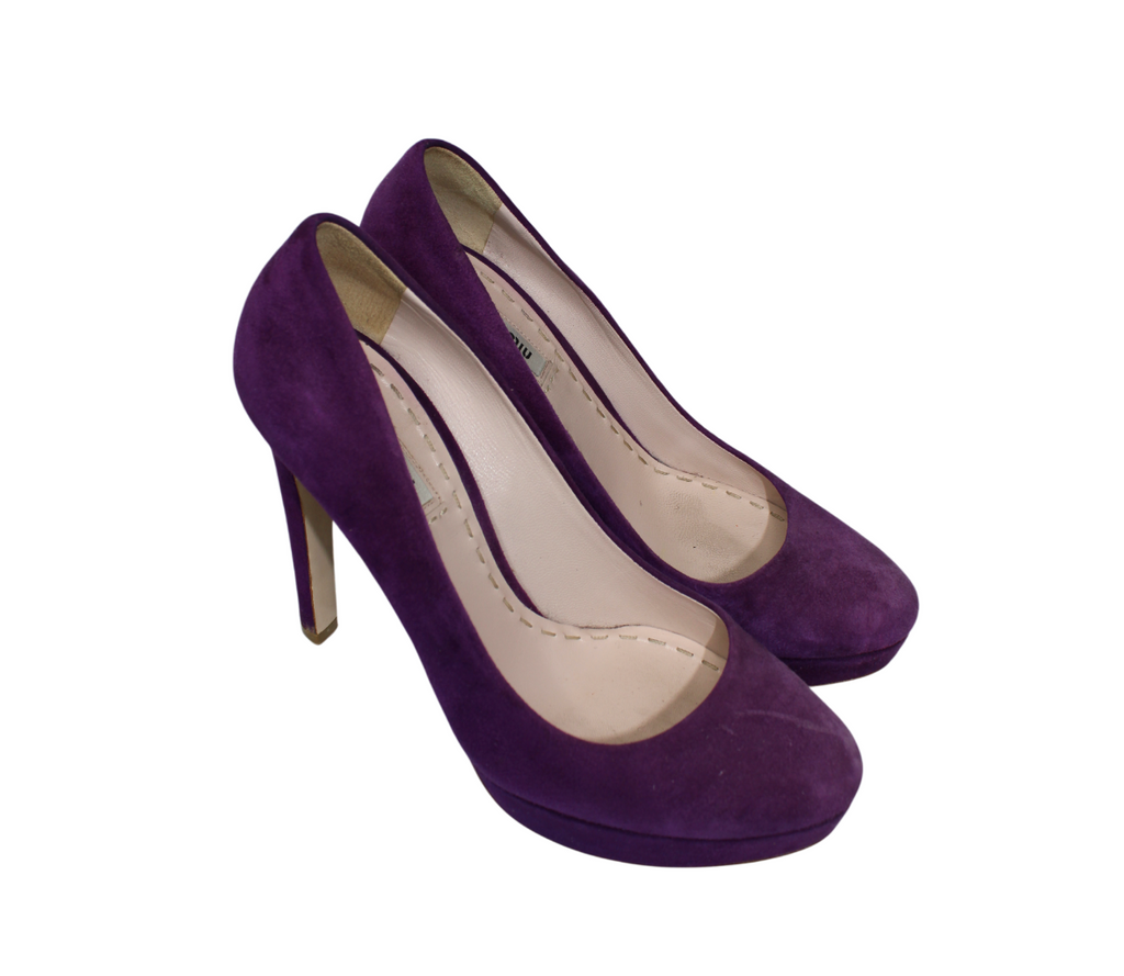 Miu Miu Purple Suede Pumps