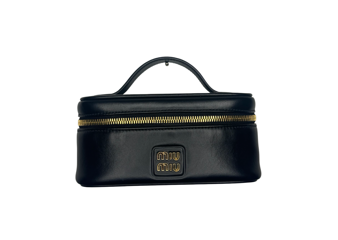 Miu Miu Black Leather Vanity Bag