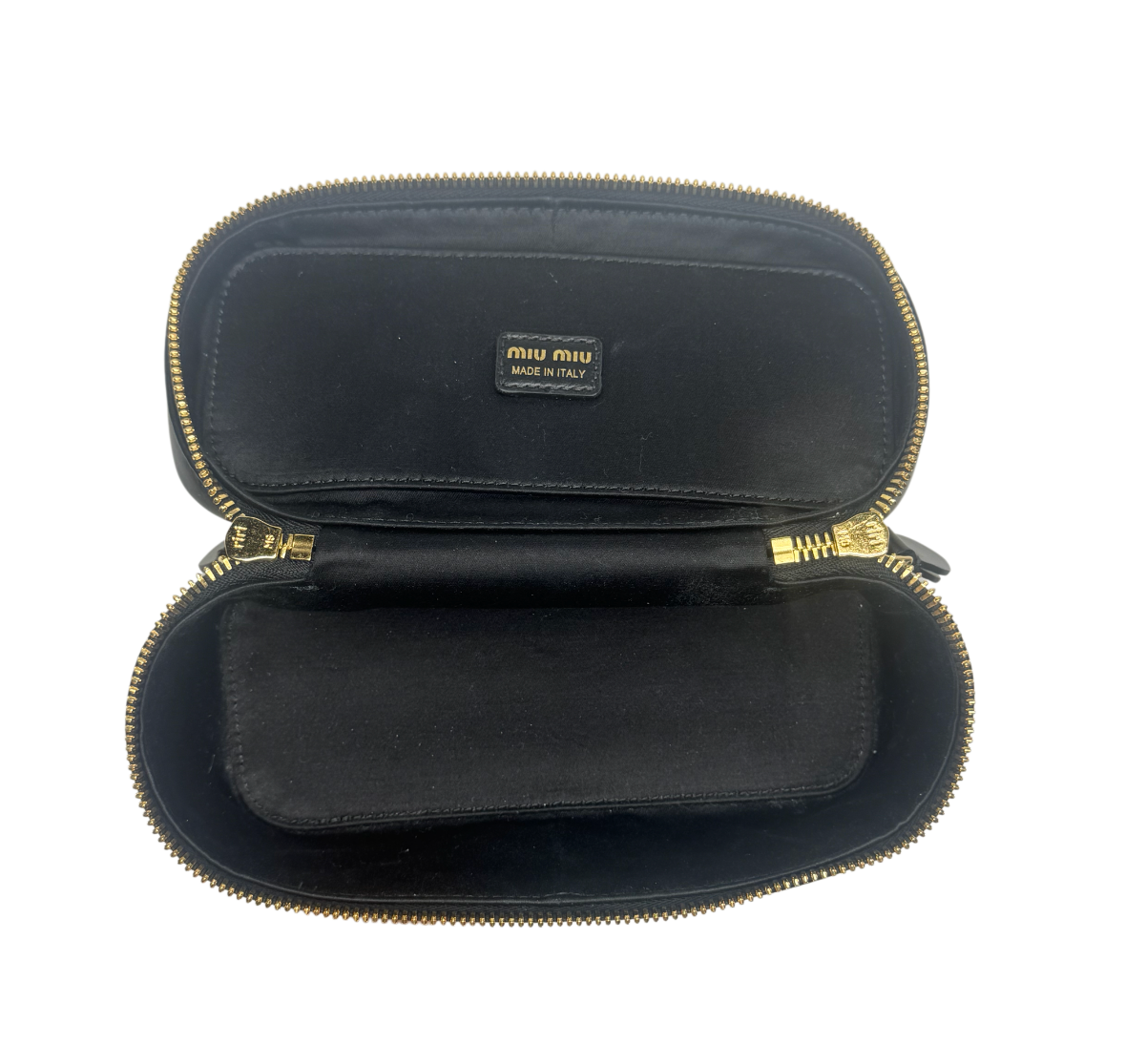 Miu Miu Black Leather Vanity Bag