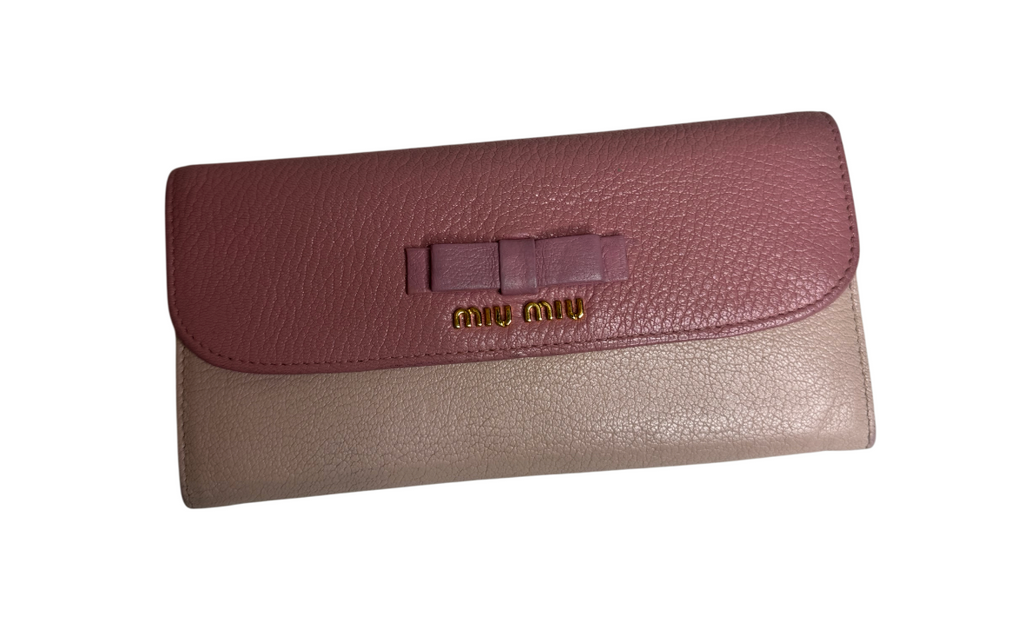 Miu Miu Pink Leather Wallet