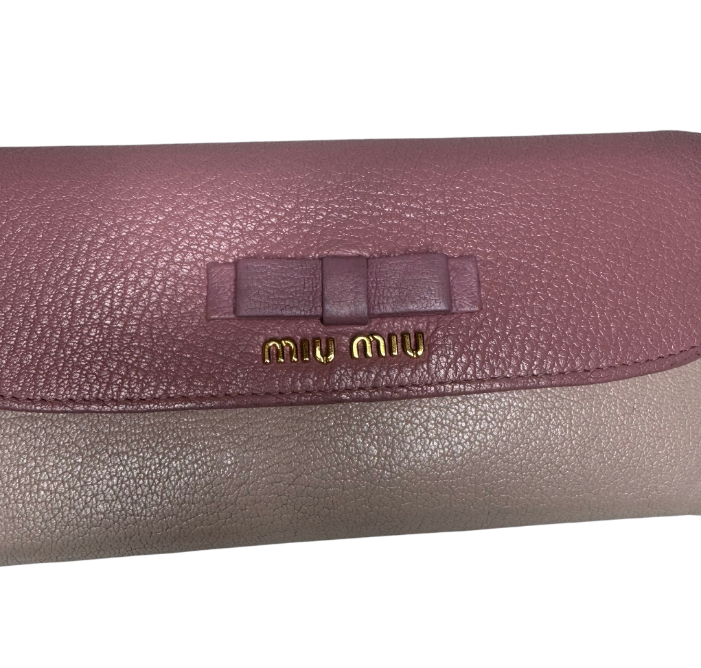 Miu Miu Pink Leather Wallet