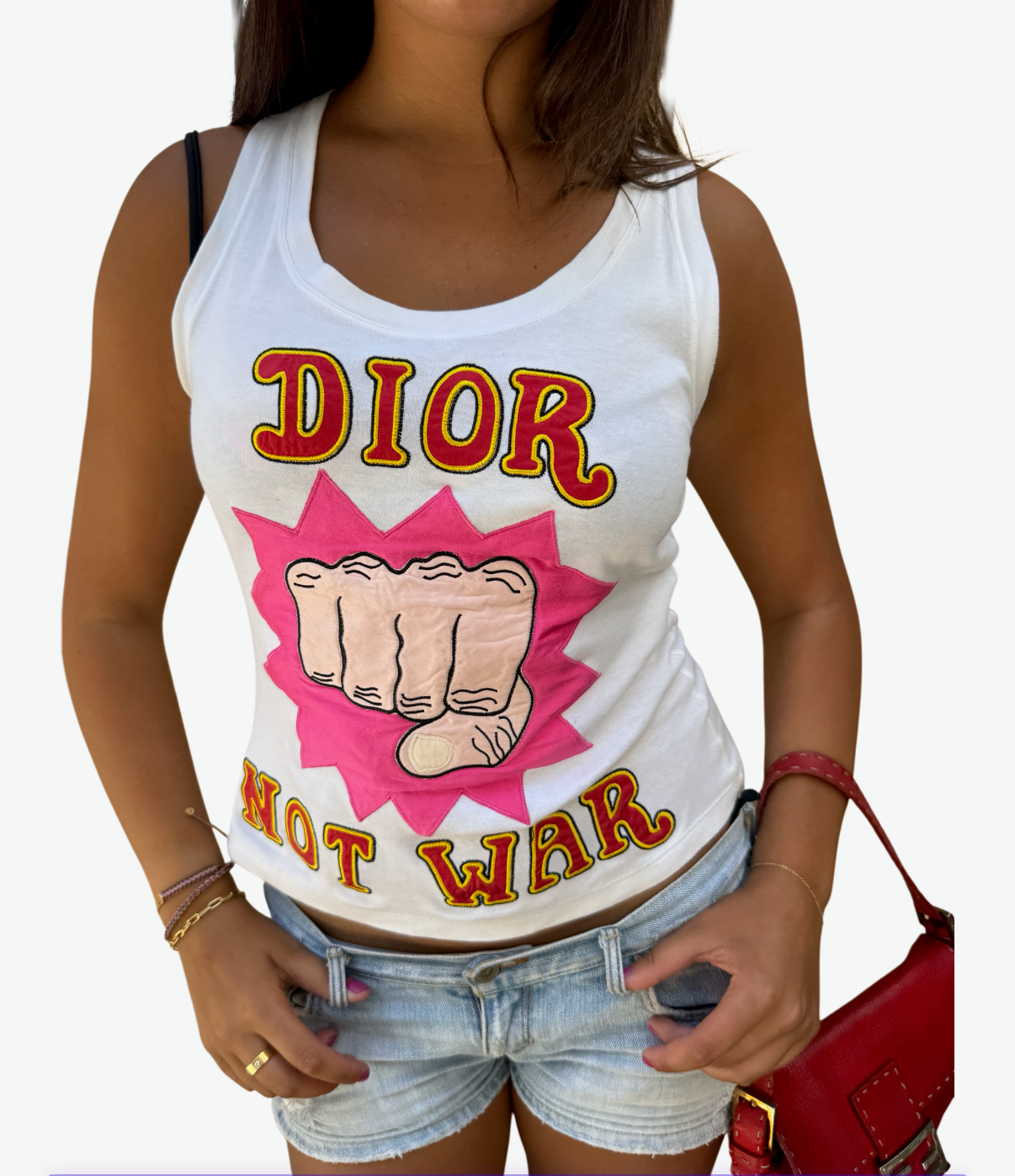 Vintage Dior 2005 "Dior Not War" Tank Top