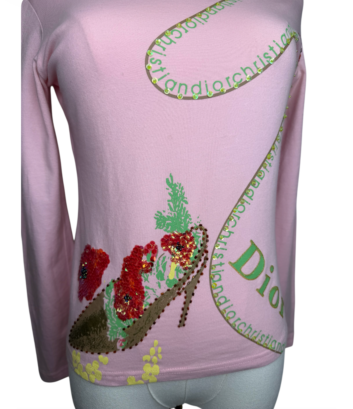 Dior Pink Embellished Long Sleeve