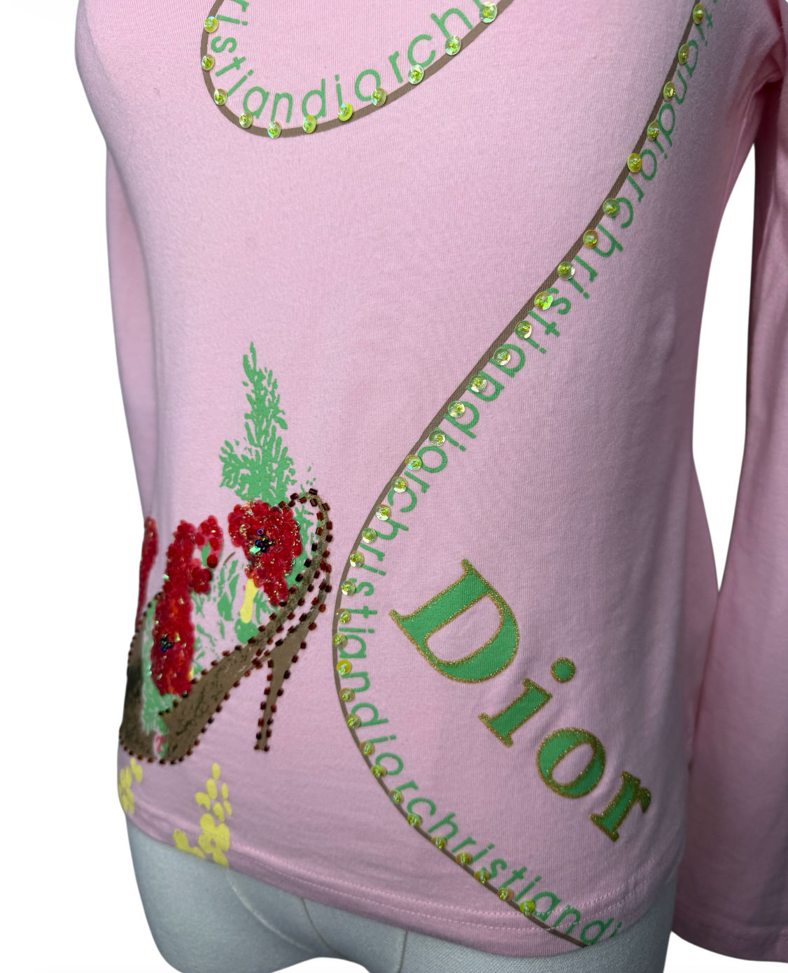Dior Pink Embellished Long Sleeve