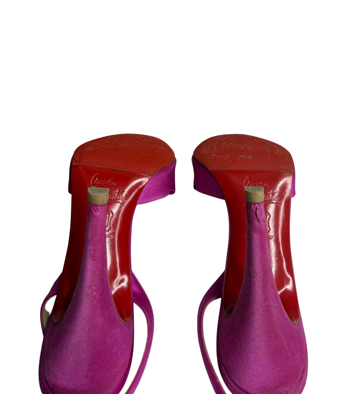 Christian Louboutin Fuschia Bow Red Bottoms