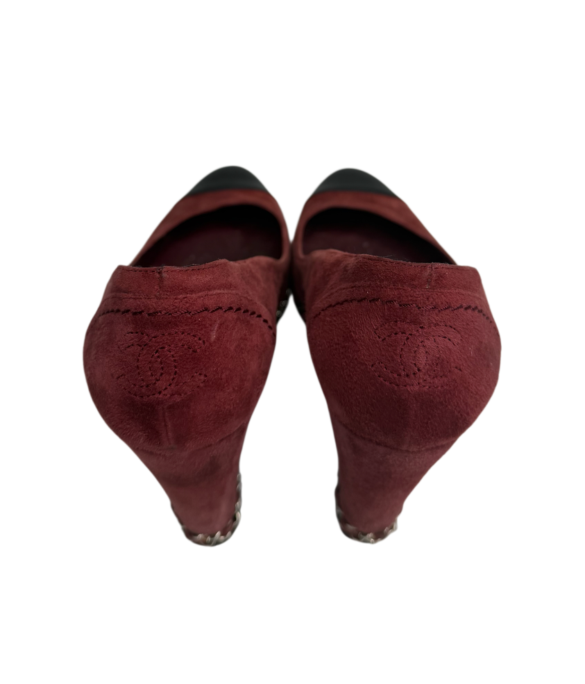 Chanel Maroon Heels